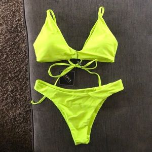 Neon green bikini